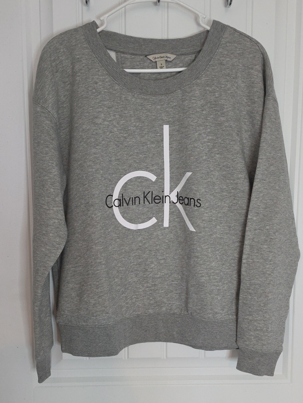 Calvin Klein Jeans Gray Logo Crewneck Sweatshirt